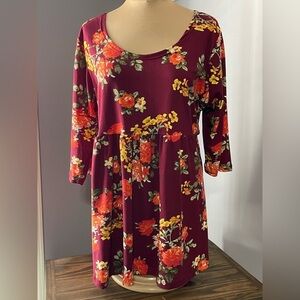 Flirty Pink 2X SOFT Floral Top